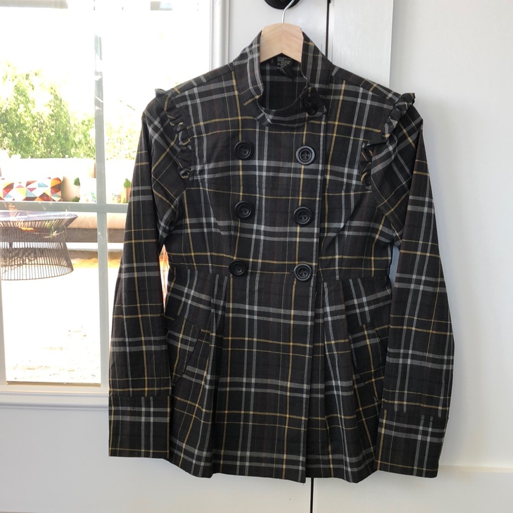 Rampage brand grey plaid jacket (S)